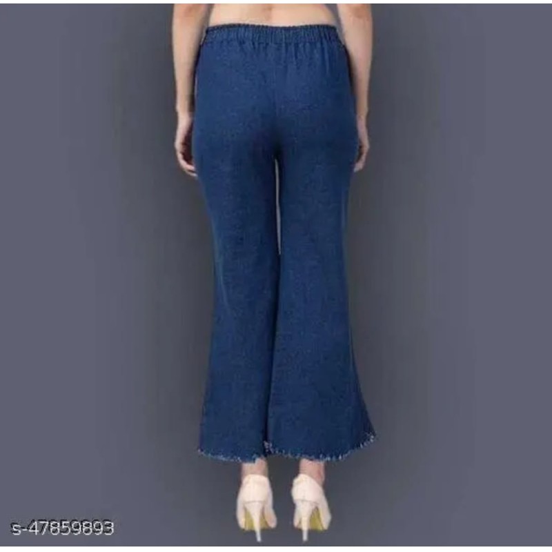 Stylish Women Denim palazzo Jeans Trendy, Comfortable and Perfect Fit 
