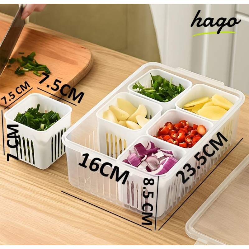 food organizer Basket with Divided food box for Freezer Storage Containers, Kitchen Storage, Vegetable Storage