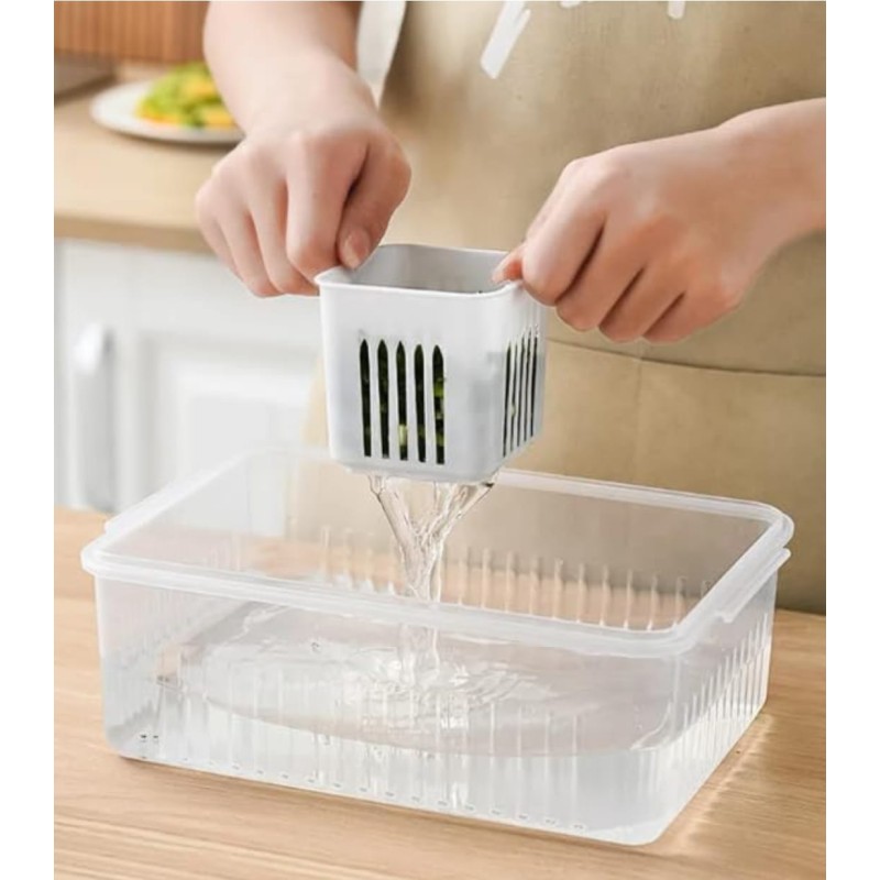 food organizer Basket with Divided food box for Freezer Storage Containers, Kitchen Storage, Vegetable Storage