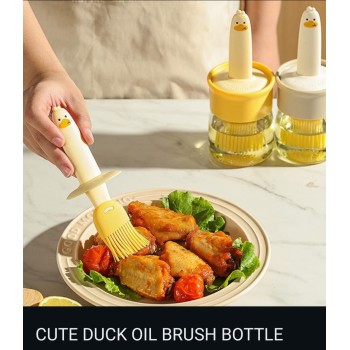 Oil Dispenser Bottle with Silicone Brush Transparent Cooking, Baking