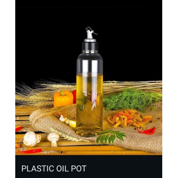 Transparent Plastic Oil Dispenser Bottle for kitchen