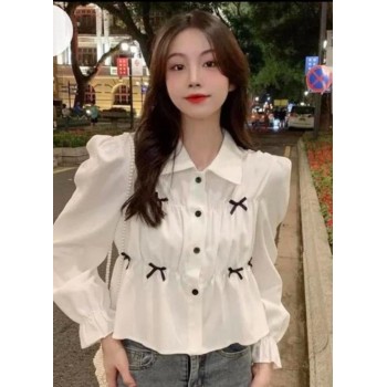 Short Crepe Shirt Top for girls and women