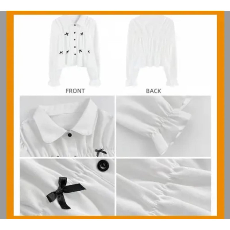 Short Crepe Shirt Top for girls and women