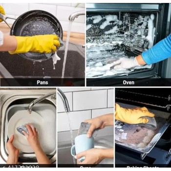 Pack of 5 steel wool utensils cleaning tool steel brush