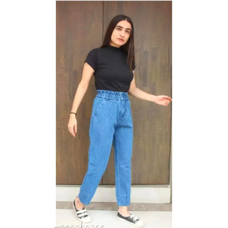 Two-Button Light Denim Jeans for girls Stylish, Comfortable and Perfect Fit