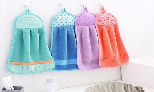 hand towels with hanging loops