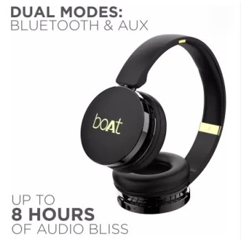 Boat Rockerz 370 Black Colour wireless headphone 