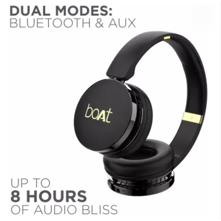 Boat Rockerz 370 Black Colour wireless headphone 