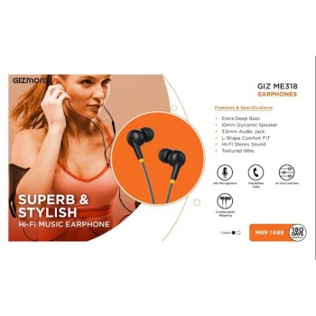 GIZMORE ME318 EARPHONES