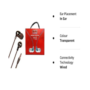 KDM M8 Wired In Ear Earphone with Mic