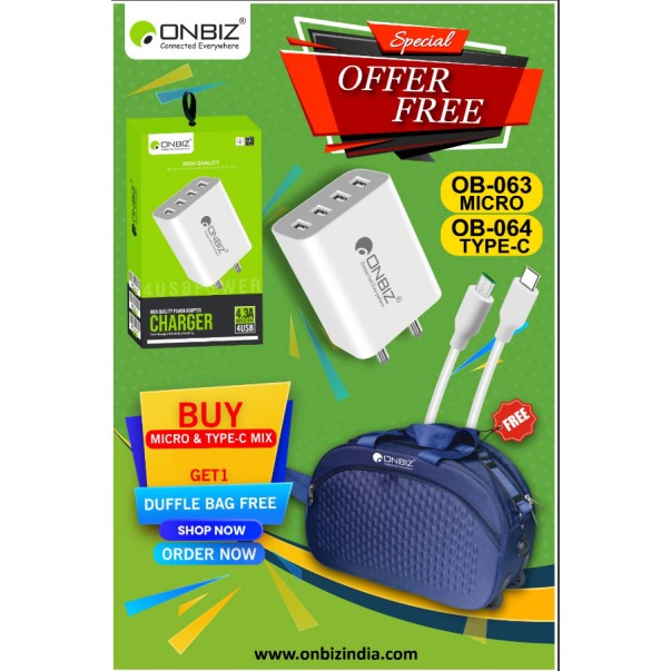  ONBIZ CHARGER OB-063 MICRO OB-064 TYPE-C