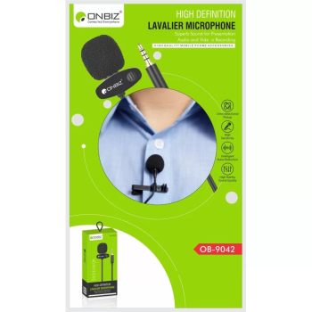 ONBIZ OB-9042 LAVALIER MICRO PHONE COLLAR MIC VIDEO RECORDER BIG MIC