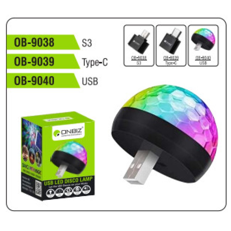 ONBIZ OB.9038 USB LED DISCO LAMP