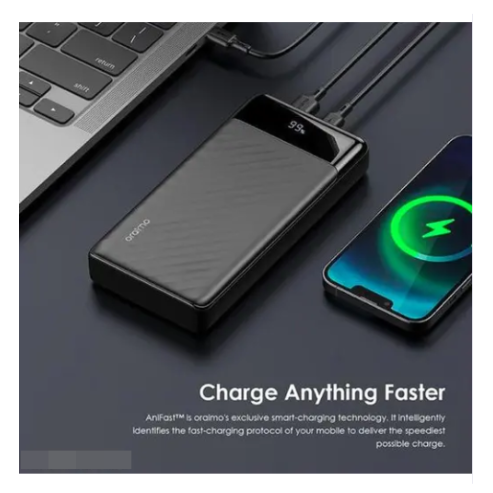 oraimo Pilot Byte 20000mAh Power Bank LED Display 2.4A Dual Output Input Power Bank