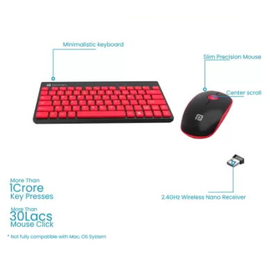 Portronics POR-372 Key2 Wireless Keyboard & Mouse Combo Wireless Laptop Keyboard