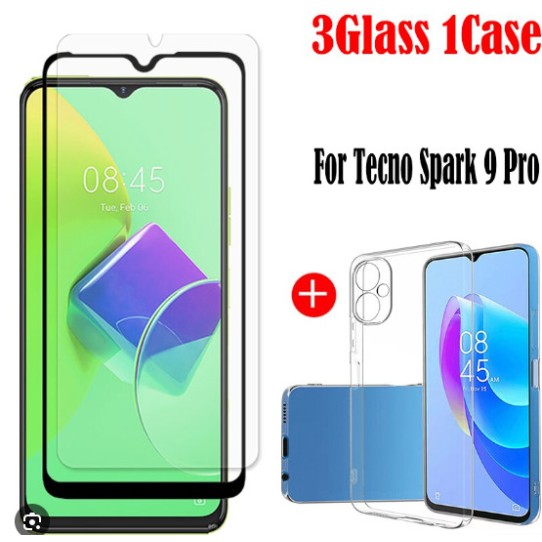 TEMPEREDGLASS  SCREEN PROTECTOR FOR TCNO SPARK 9PRO HD