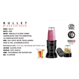 Bullet mixer grinder 550W super fast only online on onekartz
