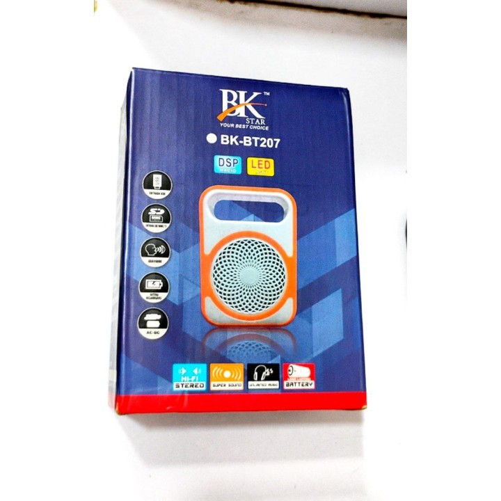 PORTEBLE MUSIC BLUETOOTH SEAPKER MINI COLOR ST HIGH VOLUM BK-BT207