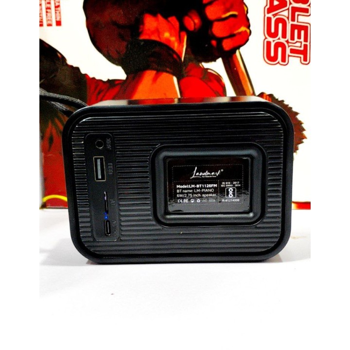 landmark piano portable mini bluetooth speaker and charging cable usb to type-c high-quality subwoofer speaker 7w mini LM-BT 1126FM