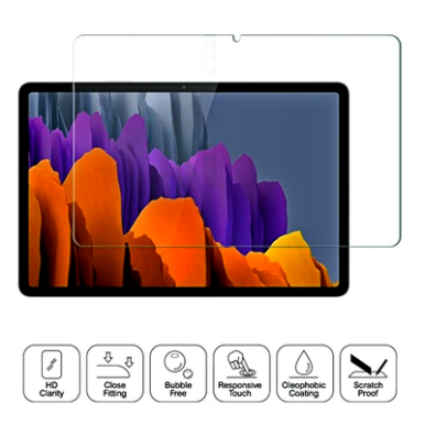 TKGLUE Tempered Glass Screen Protector HD clarity Shield Tempered Glass compatible with Samsung Galaxy Tab S7 3.0mm 2.5D Tempered Glass