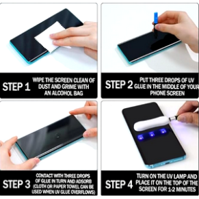 UV Glass PK CREATIVE Tempered Glass Screen Protector Full Adhesive Curved Glass Protector compatible with Motorola Edge 50 Pro 5G