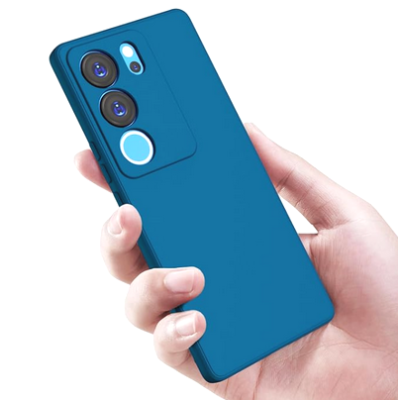 mobile protector case cover Matte Protective Lens Flexible Back Cover  Slim Silicone with Soft Lining Shockproof Full Body for vivo V29  V29 PRO 5G Case Blue