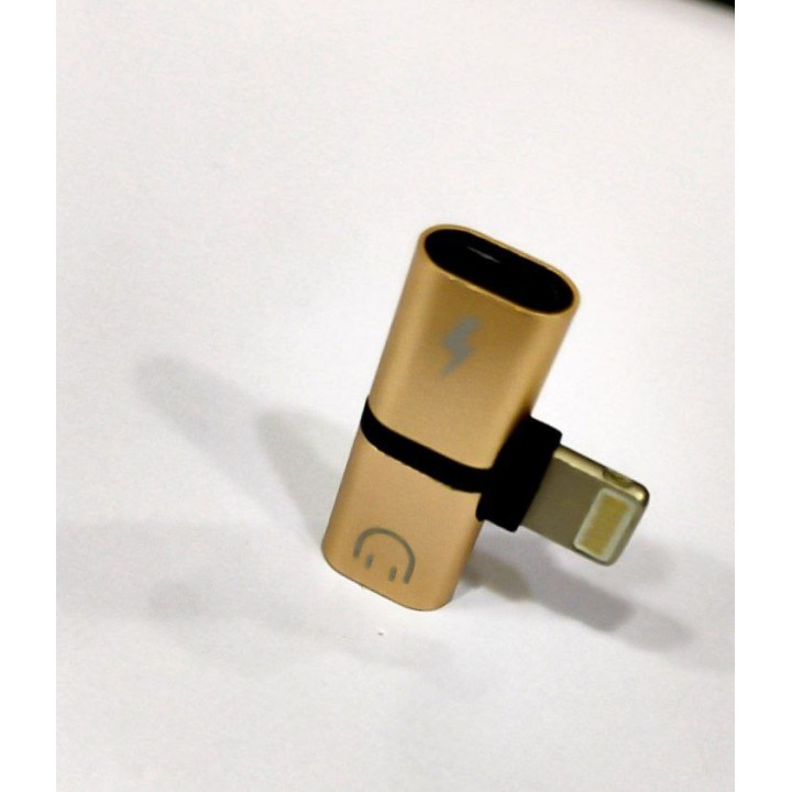 2 In 1 Dual Metal Splitter Adapter headphone jack compatible with IPhone Device high-quality adapter 