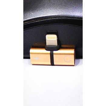 2 In 1 Dual Metal Splitter Adapter headphone jack compatible with IPhone Device high-quality adapter 