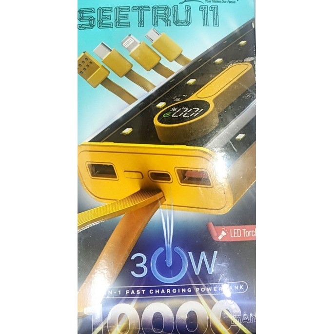 landmark plus 10000mAH SEETRU 11 30w fast charging power bank type-c, type-iphone, type-android high-quality LM-PB444