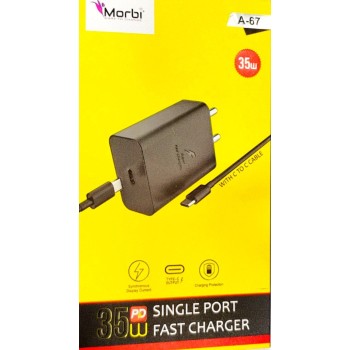 morbi PD single port fast charger 35w fast charger with type-c to type-c high-quality power adapter A-67 
