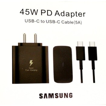 super Fast Charging 45W WITH USB-C TO USB-C 1m Cable Wall Charger PD Adapter with 1m Cable for Samsung Galaxy S23 Ultra/S23/S23+/S22/S22 Ultra/S22+/S21 Fe 5G/S20 Ultra/Z Fold 5/4/3/ Z Flip 5/4/3Earbuds/laptops