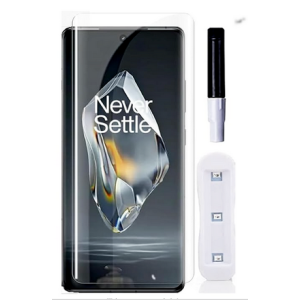 UV Tempered Glass curved Screen Protector Guard high-quality HD clarity Compatible with one plus 12R 5G curved full screen covered.
