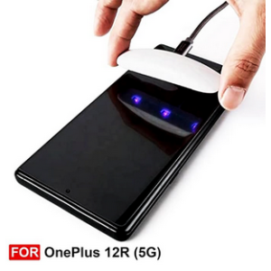 UV Tempered Glass curved Screen Protector Guard high-quality HD clarity Compatible with one plus 12R 5G curved full screen covered.