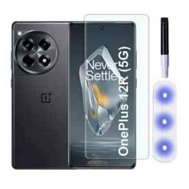UV Tempered Glass curved Screen Protector Guard high-quality HD clarity Compatible with one plus 12R 5G curved full screen covered.