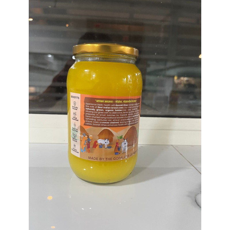 Govrati Desi Cow’s A2 Bilona Ghee desi ghee and 1000mL / 500ml natural ghee 