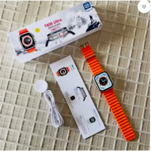 smart watch t-800 ultra strap smart watch wireless charging t 800 ultra space aluminium case high-quality strap 