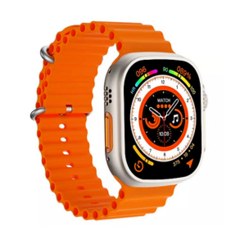 smart watch t-800 ultra strap smart watch wireless charging t 800 ultra space aluminium case high-quality strap 