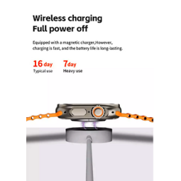 smart watch t-800 ultra strap smart watch wireless charging t 800 ultra space aluminium case high-quality strap 