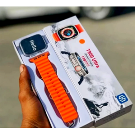 smart watch t-800 ultra strap smart watch wireless charging t 800 ultra space aluminium case high-quality strap 