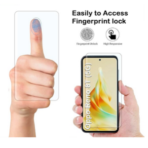 UV Tempered Glass for Oppo Reno 8T 5G Screen Protector Full Glue, HD Clarity Full Coverage, Anti-Scratch, Anti Bubble 3D Touch Accuracy for Oppo Reno 8T 5G