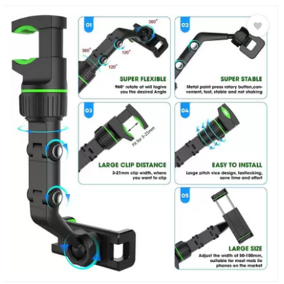 Universal Clip Cell Phone Holder Multi-Joint Flexible Adjustment Mobile Holder