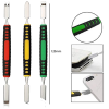 3 in1 Dual Ends Metal Spudger & 2 Plastic Guitar Picks Prying Scraper/Disassemble Opener Tool for All Mobile Phones, Laptop, Tablets, etc. (5 in 1 Metal Spudger Repairing Tool-SW-1475) 