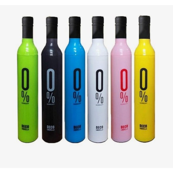Stylish Umbrella Folding Plastic Wine Bottle Deco Umbrella (Multicolor)