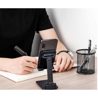 Hold Up Adjustable Cell Phone Stand, Foldable Portable Phone Stand Phone Holder for Desk, Desktop Tablet Stand Compatible with Mobile Phone/iPad/Tablet/Kindl (White)