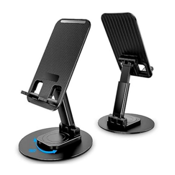 Bracket Mobile Phone Stand 360° Rotation Height and Angle Adjustable Cell Phone Stand for X-6 Desk Office Foldable Desktop Phone Holder for Smartphone 4-10'' Tablet Holder 