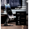 Bracket Mobile Phone Stand 360° Rotation Height and Angle Adjustable Cell Phone Stand for X-6 Desk Office Foldable Desktop Phone Holder for Smartphone 4-10'' Tablet Holder 