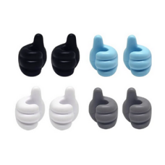 cable Thumb hook Wall Hooks Multipurpose Adhesive Silicone Key Hanger Multi colored Holder Makeup Brush Holder Cable Clip Key Hanger for Desk Home, Office, Car.