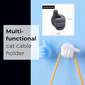 cable Thumb hook Wall Hooks Multipurpose Adhesive Silicone Key Hanger Multi colored Holder Makeup Brush Holder Cable Clip Key Hanger for Desk Home, Office, Car.