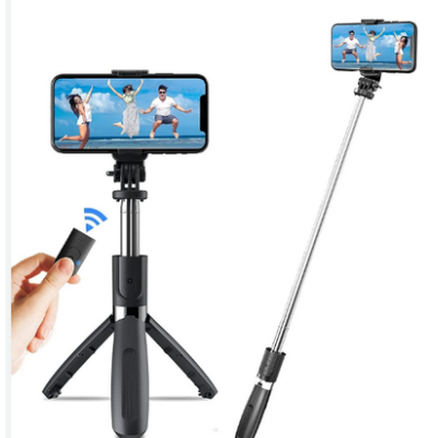 Portable Selfie Stick Tripod with Wireless Bluetooth Remote and Tripod Stand- Q07