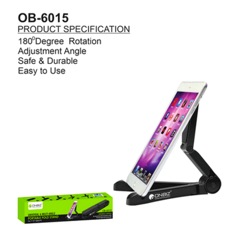 ONBIZ universal multi-angle PORTABLE FOLD STAND for 7.10 tablet PC OB-6105 high quality black